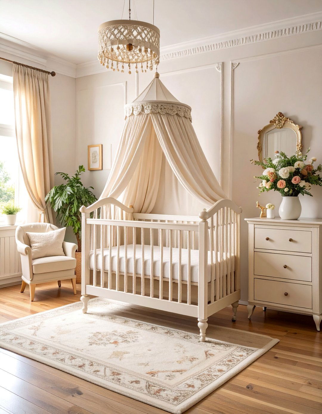 Vintage Inspired Neutral Nursery with Antique Touches and Soft Pastels - 25 Neutral Nursery Ideas