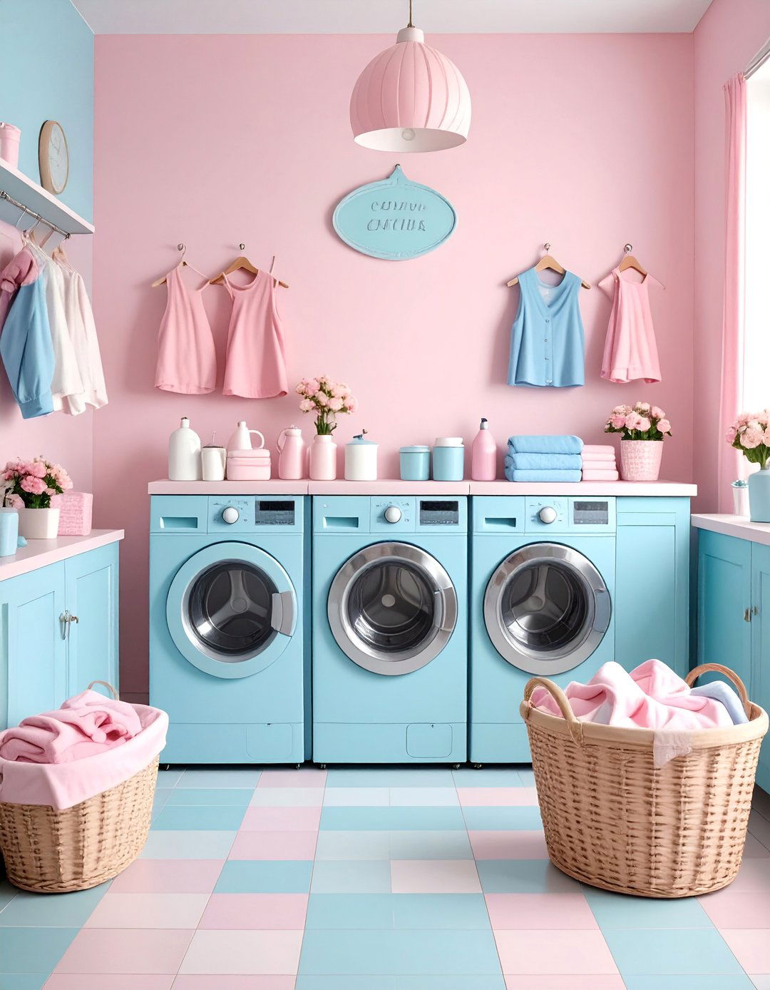 Vintage Inspired Stackable Laundry Parlor - 25 Stackable Laundry Room Ideas