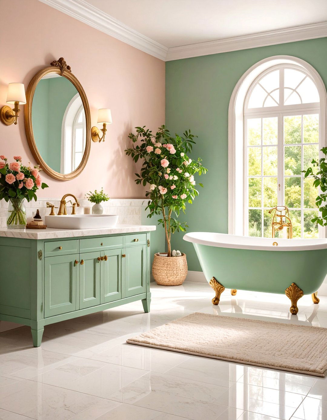 Vintage Inspired Travertine Bathroom with Period Details - 25 Travertine Tile Bathroom Ideas