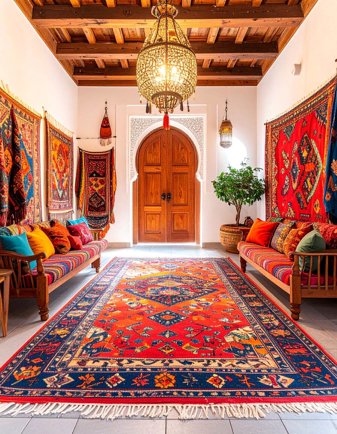 Vintage Kilim Global Style - 25 Entryway Rug Ideas