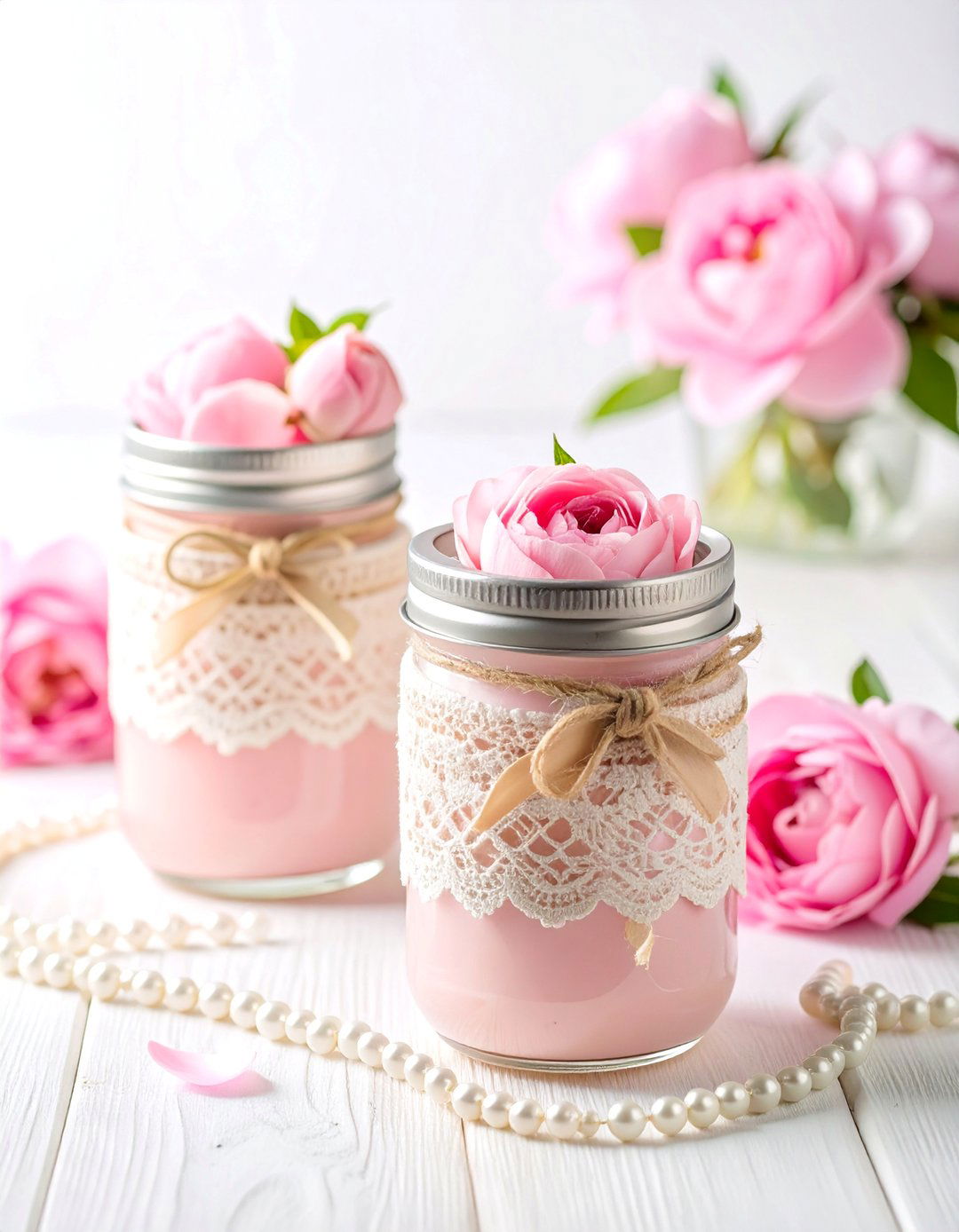 Vintage Lace Doily Mason Jar Centerpiece - 25 Mason Jar Centerpiece Ideas
