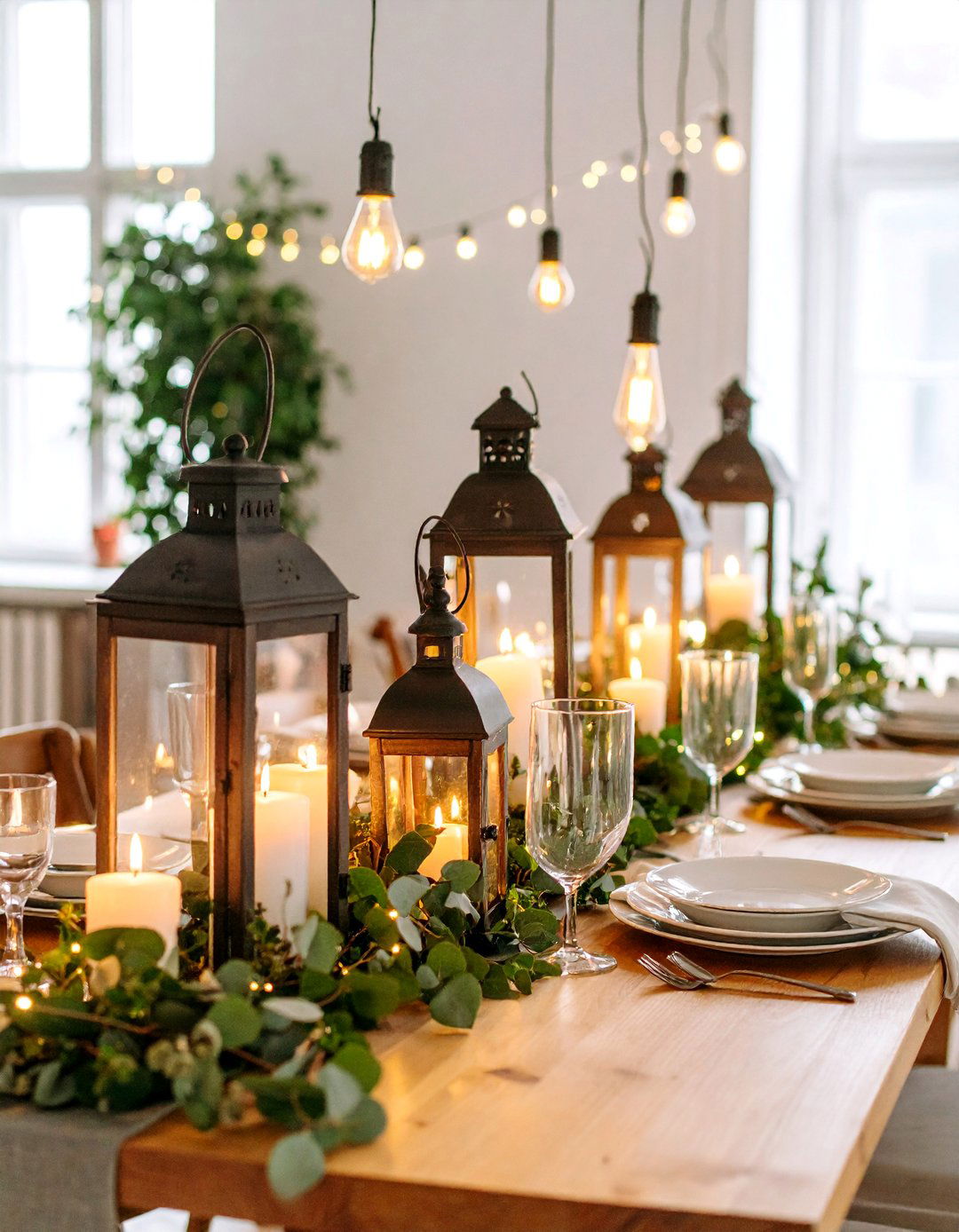 Vintage Lantern Collection Centerpiece - 25 Centerpiece Ideas