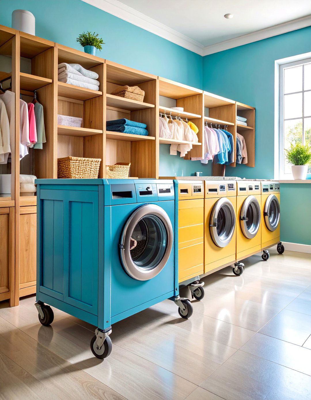 Vintage Laundry Cart and Mobile Storage Room - 25 Vintage Laundry Room Decor Ideas