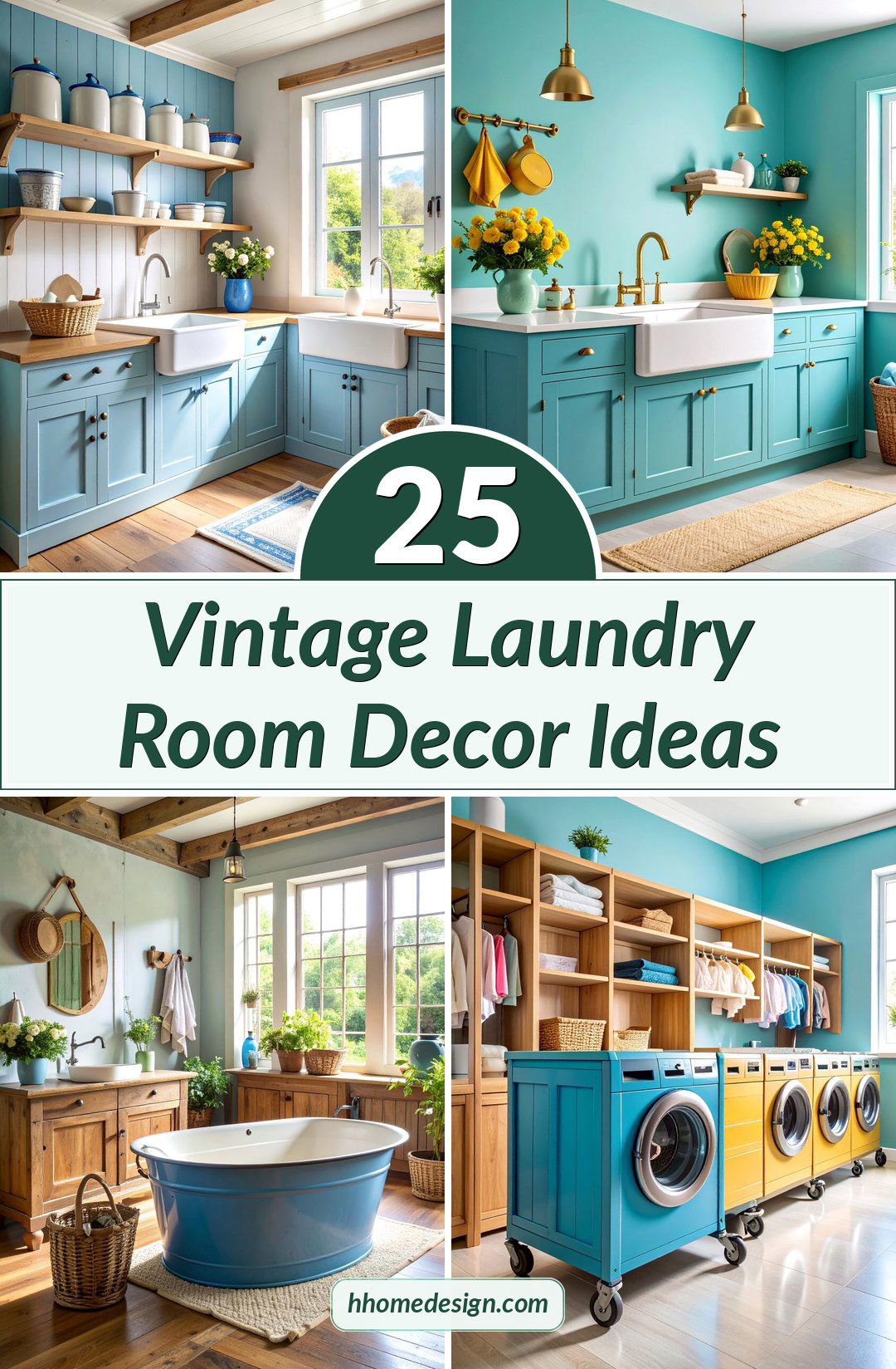 25 Vintage Laundry Room Decor Ideas