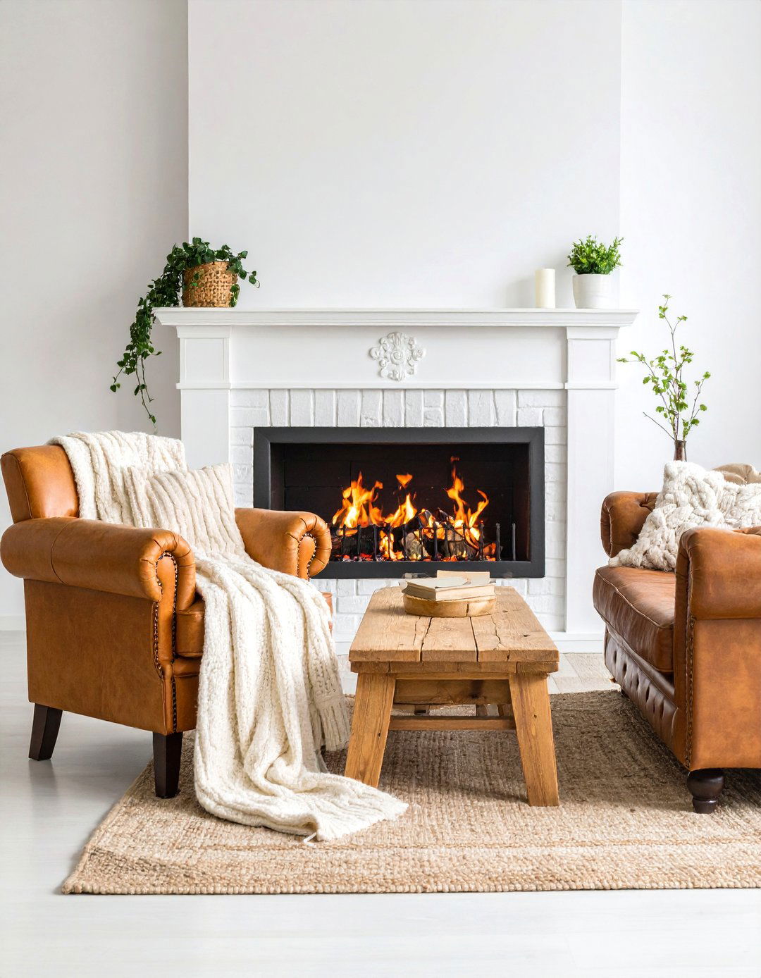 Vintage Leather Furniture Living Room Design - 25 Joanna Gaines Living Room Ideas