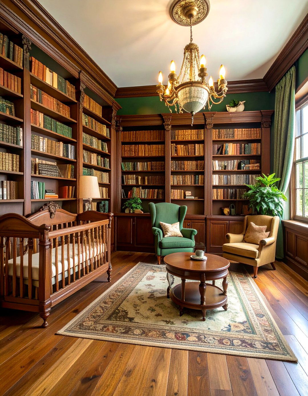 Vintage Library Nursery with Literary Themes - 25 Whimsical Nursery Ideas