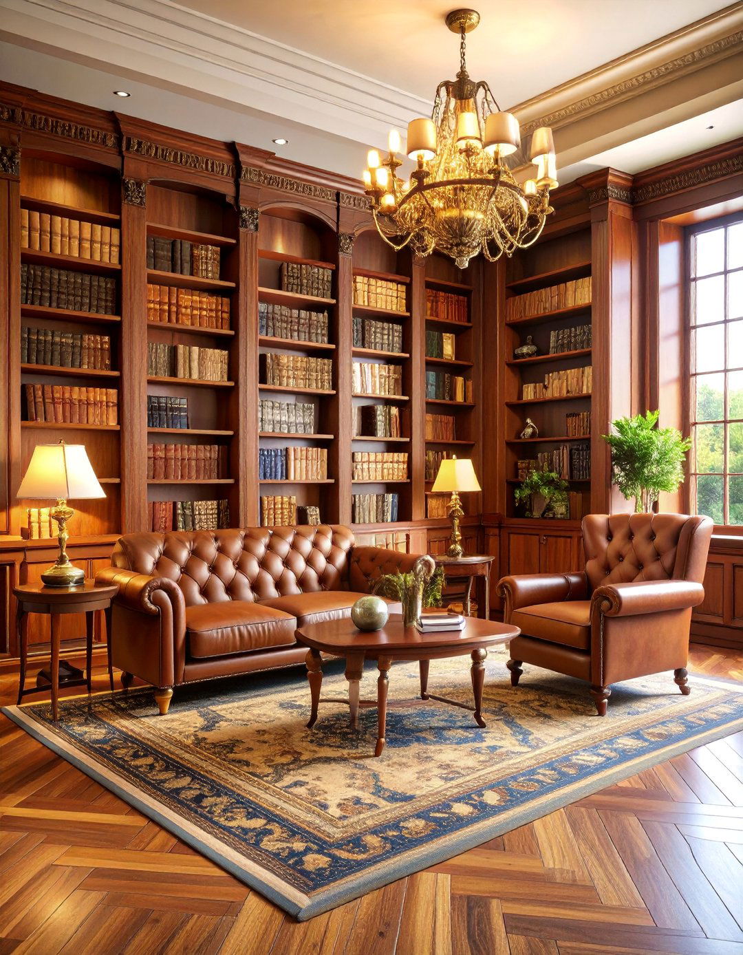 Vintage Library Office Mural with Literary Scholar Theme - 25 Office Wall Murals