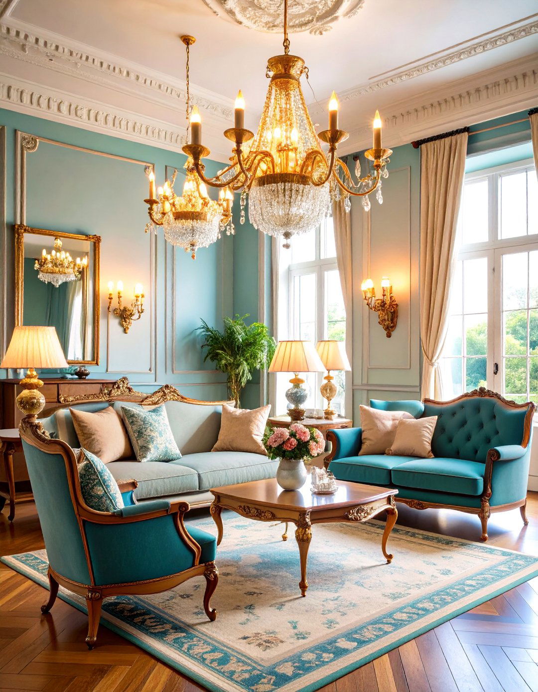 Vintage Living Room with Antique and Reproduction Period Fixtures - 25 Living Room Lighting Ideas