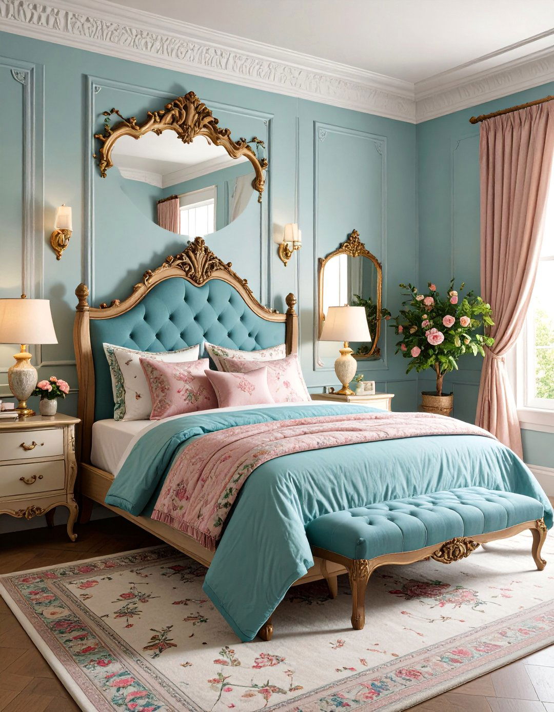Vintage Magnolia Bedroom with Antique Furniture Collection - 25 Magnolia Bedroom Ideas