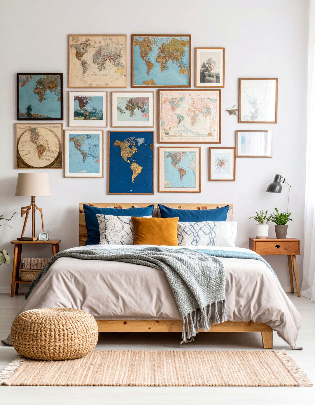 Vintage Map and Travel Print Collection - 25 Bedroom Wall Decor Ideas
