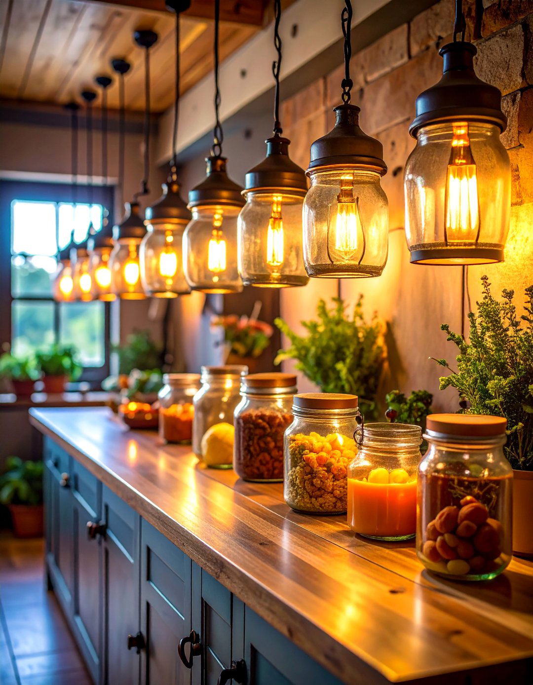 Vintage Mason Jar Sconce Lighting - 25 Kitchen Wall Decor Ideas