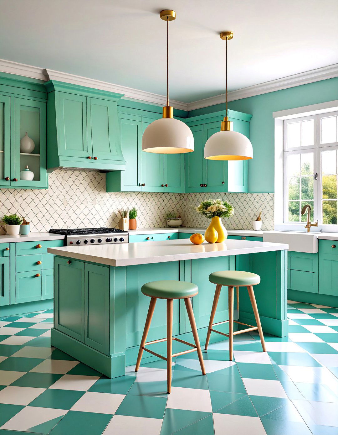 Vintage Modern Kitchen with Retro Appliances - 25 Eclectic Interior Design Ideas