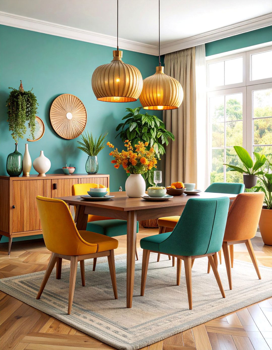 Vintage Modern Mix Dining Room with Timeless Appeal - 25 Modern Dining Room Ideas