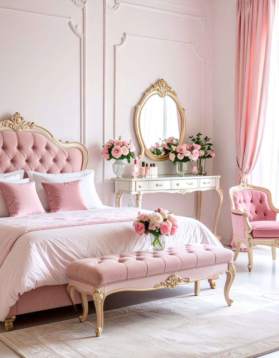 Vintage Perfume Boudoir Bedroom - 25 Paris-themed Bedroom Ideas