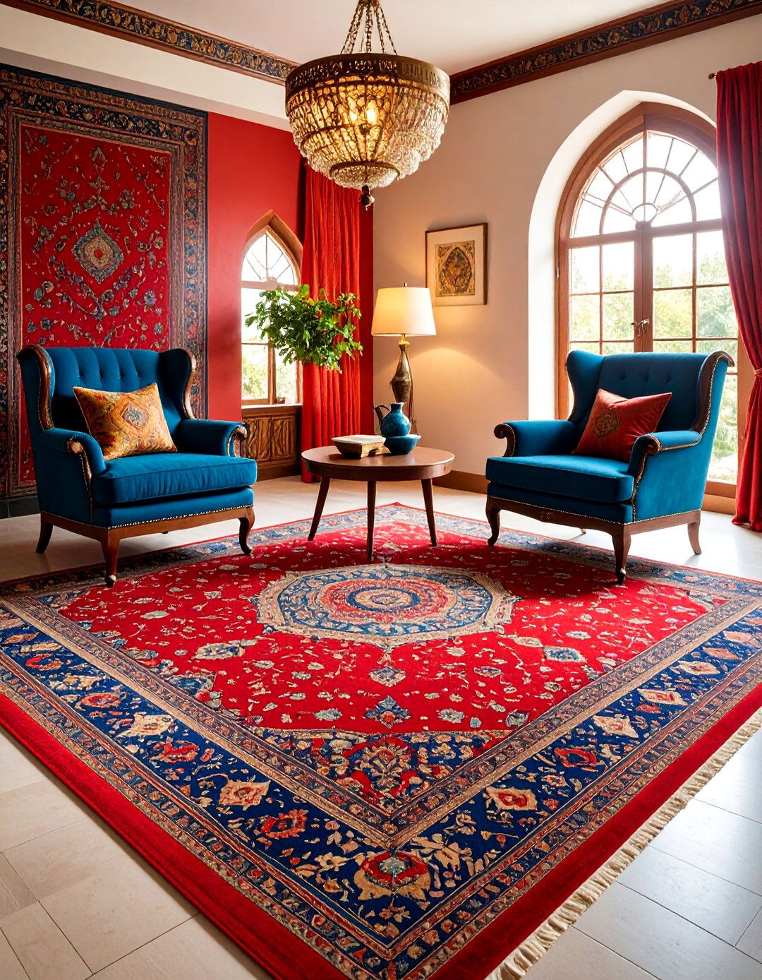 Vintage Persian Rug Trompe lil Painted Floor - 25 Painted Floor Ideas