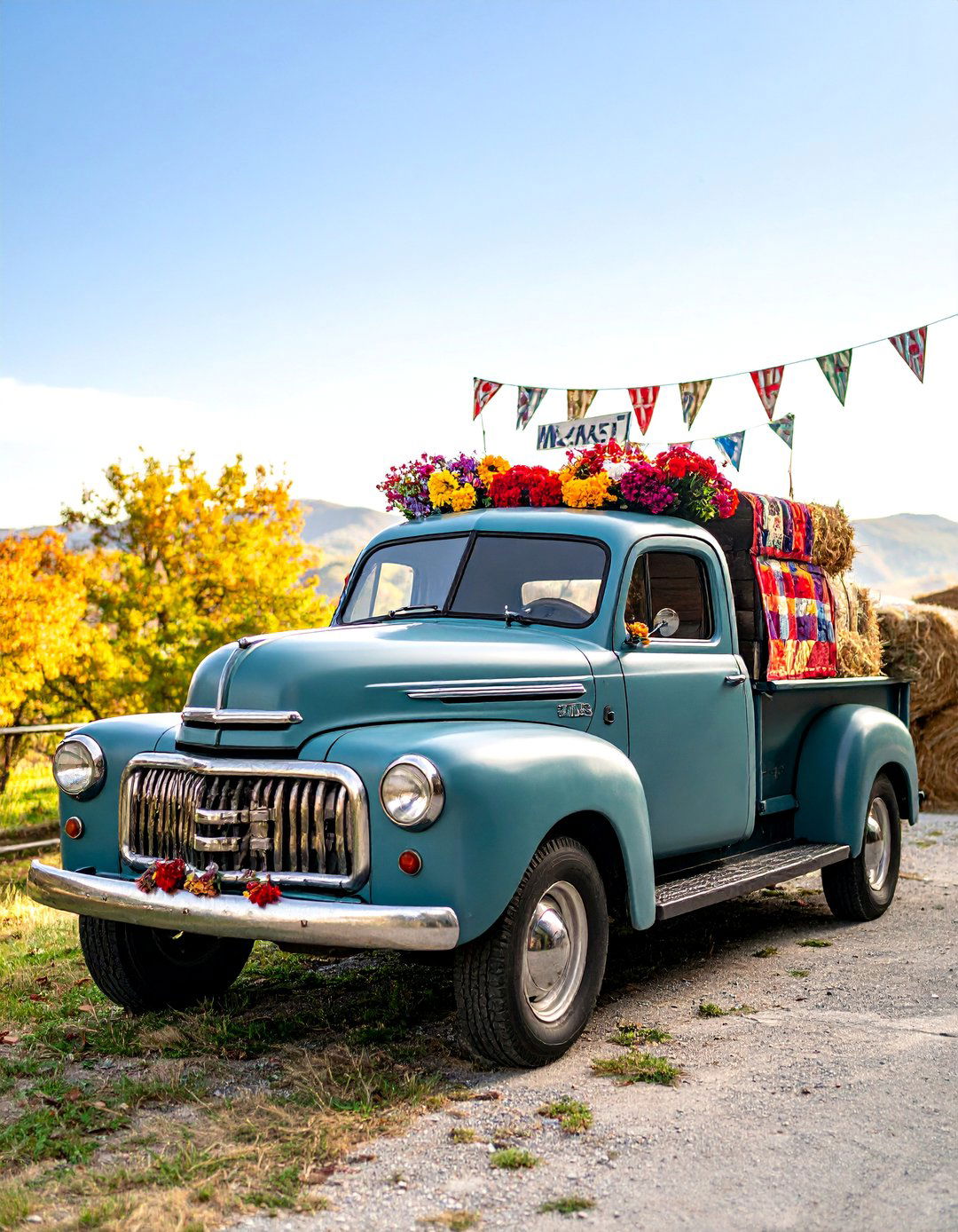 Vintage Pickup Truck Wedding Transportation - 25 Western Wedding Ideas