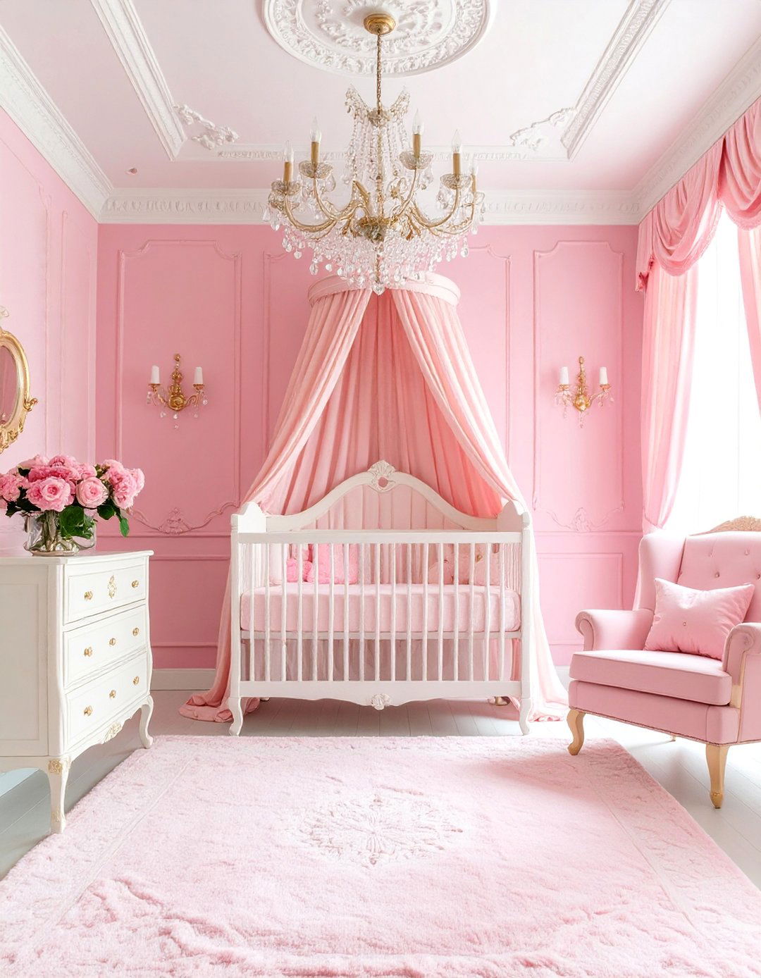Vintage Pink Maximalist Nursery Style - 25 Pink Nursery Ideas