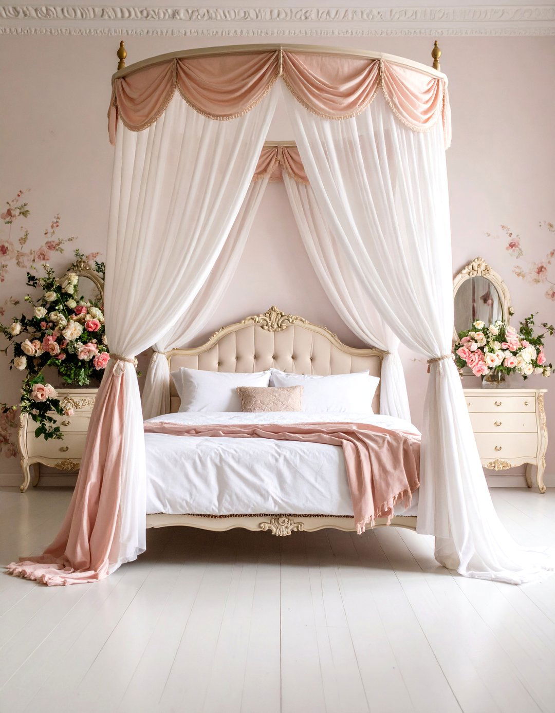 Vintage Princess Canopy Bedroom - 25 Barbie Room Ideas