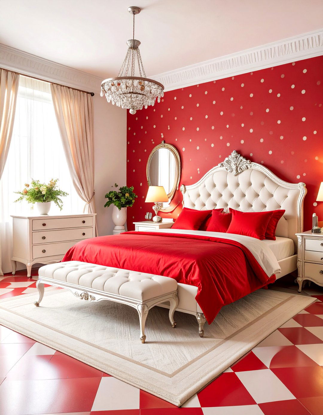 Vintage Red Pin Up Bedroom Style - 25 Red Bedroom Ideas