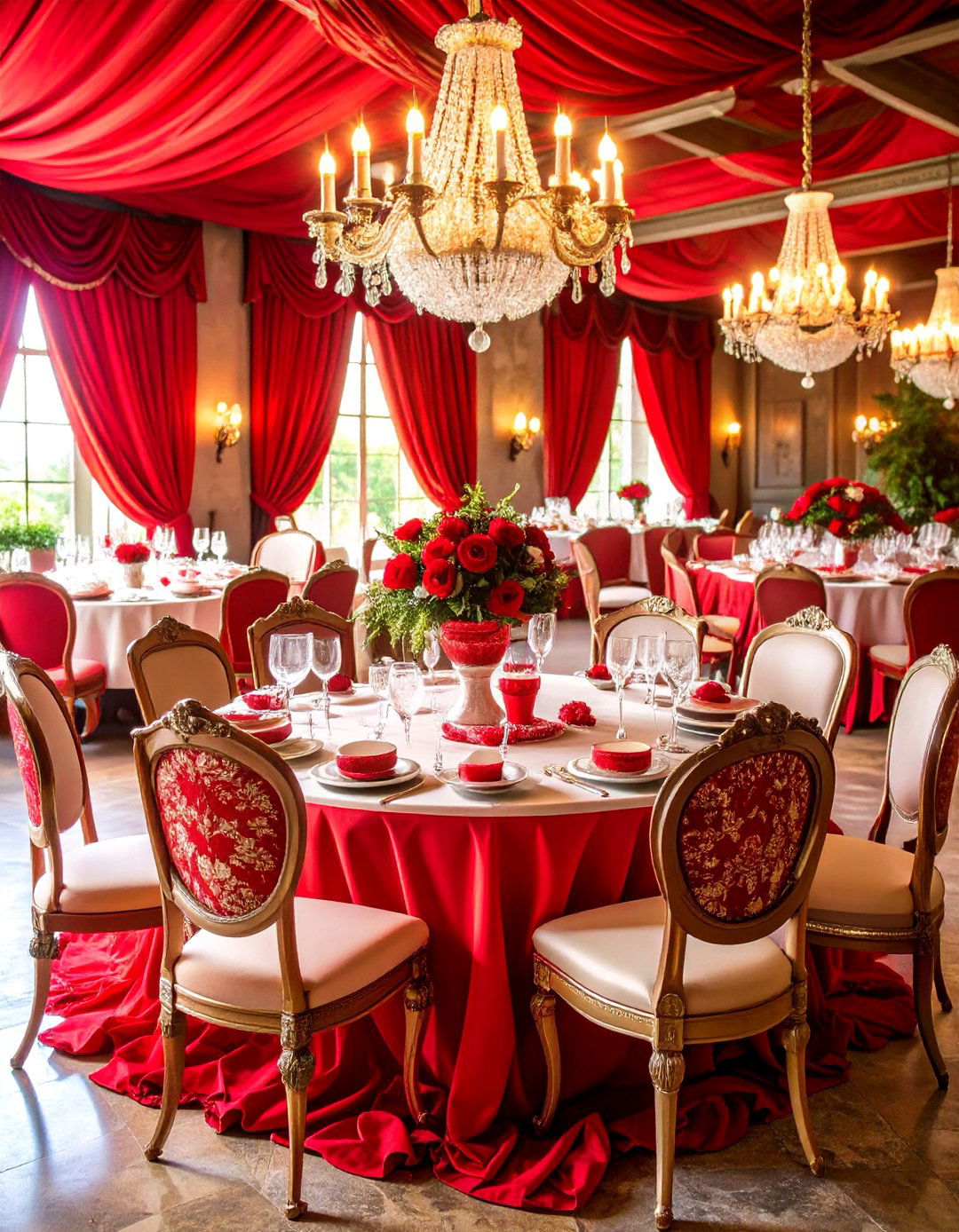 Vintage Red and Ivory Wedding - 25 Red Wedding Theme Ideas