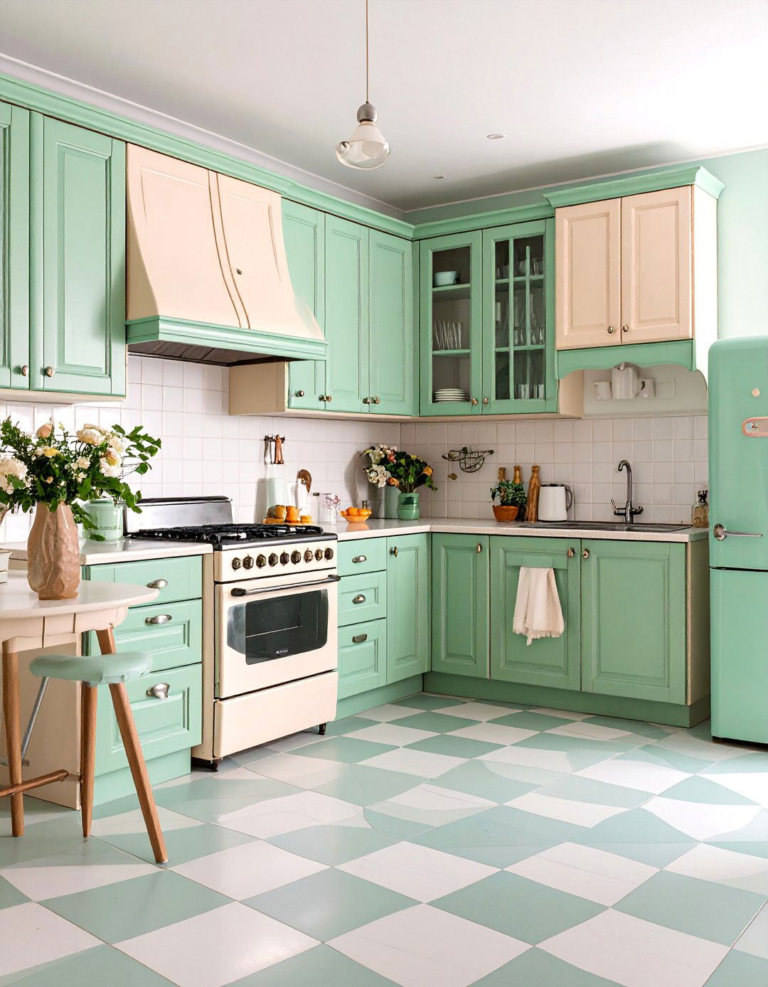 Vintage Retro Beige Kitchen - 25 Kitchens With Beige Kitchen Cabinets