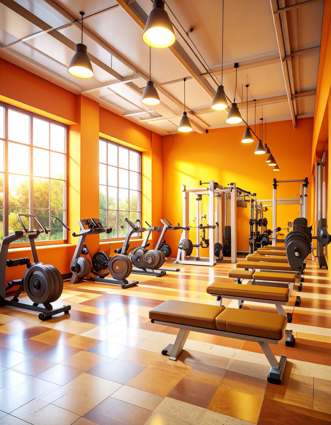 Vintage Retro Fitness Gym Mural - 25 Gym Murals
