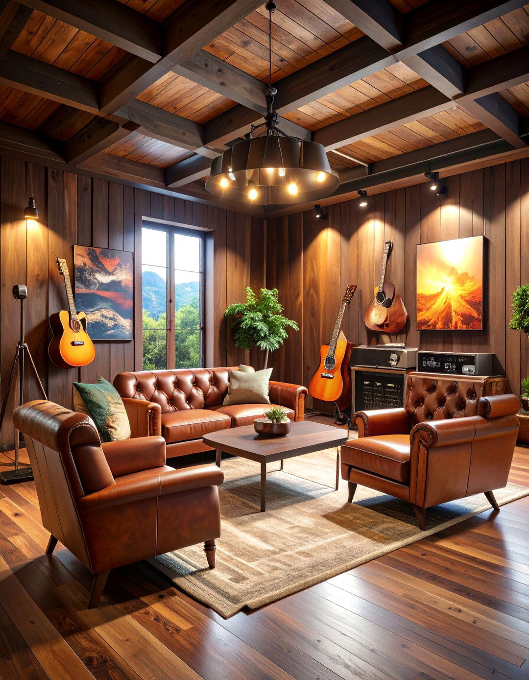 Vintage Rock Memorabilia Guitar Cave - 25 Guitar Room Ideas