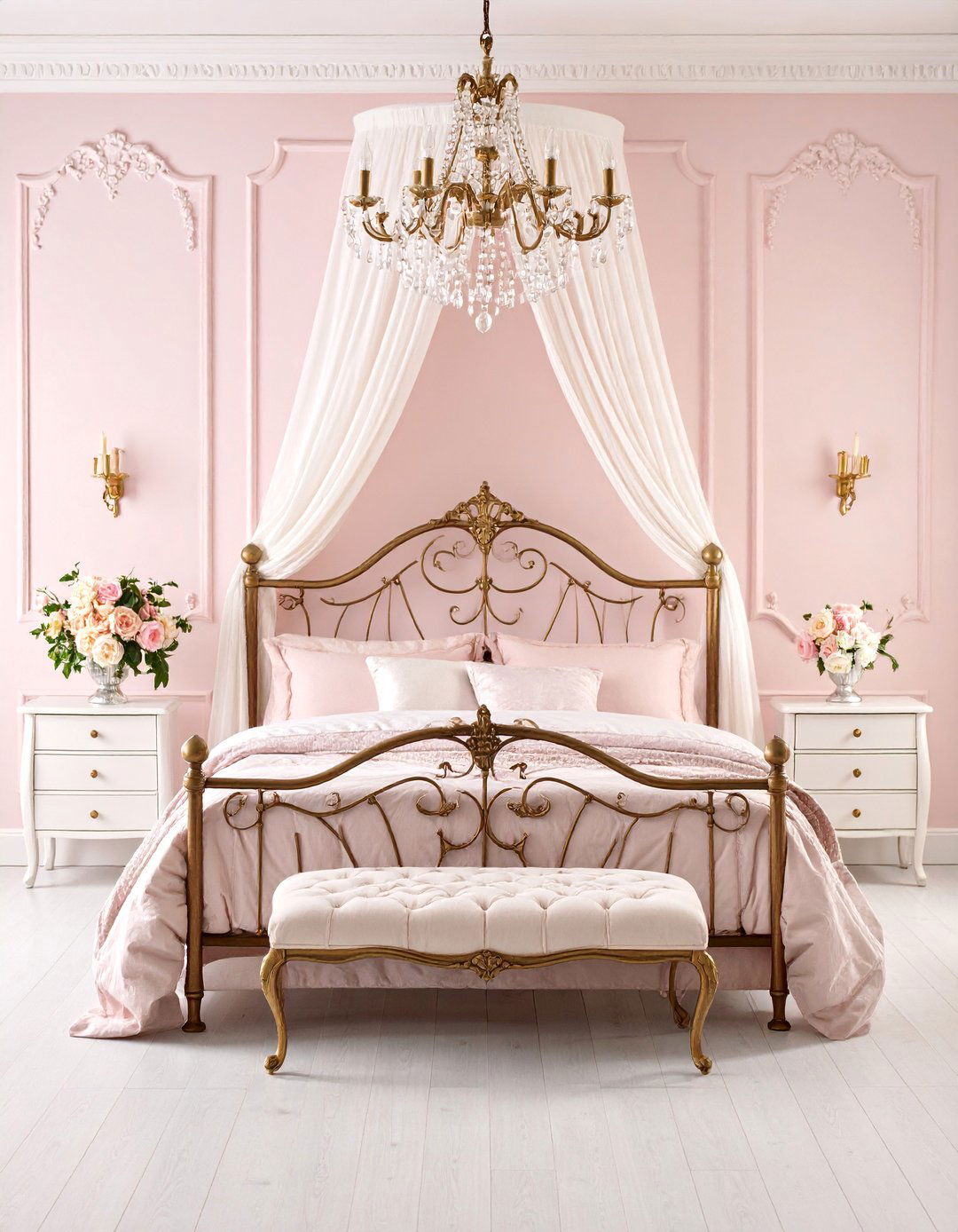 Vintage Romance Guest Bedroom with Floral Accents - 25 Guest Bedroom Ideas