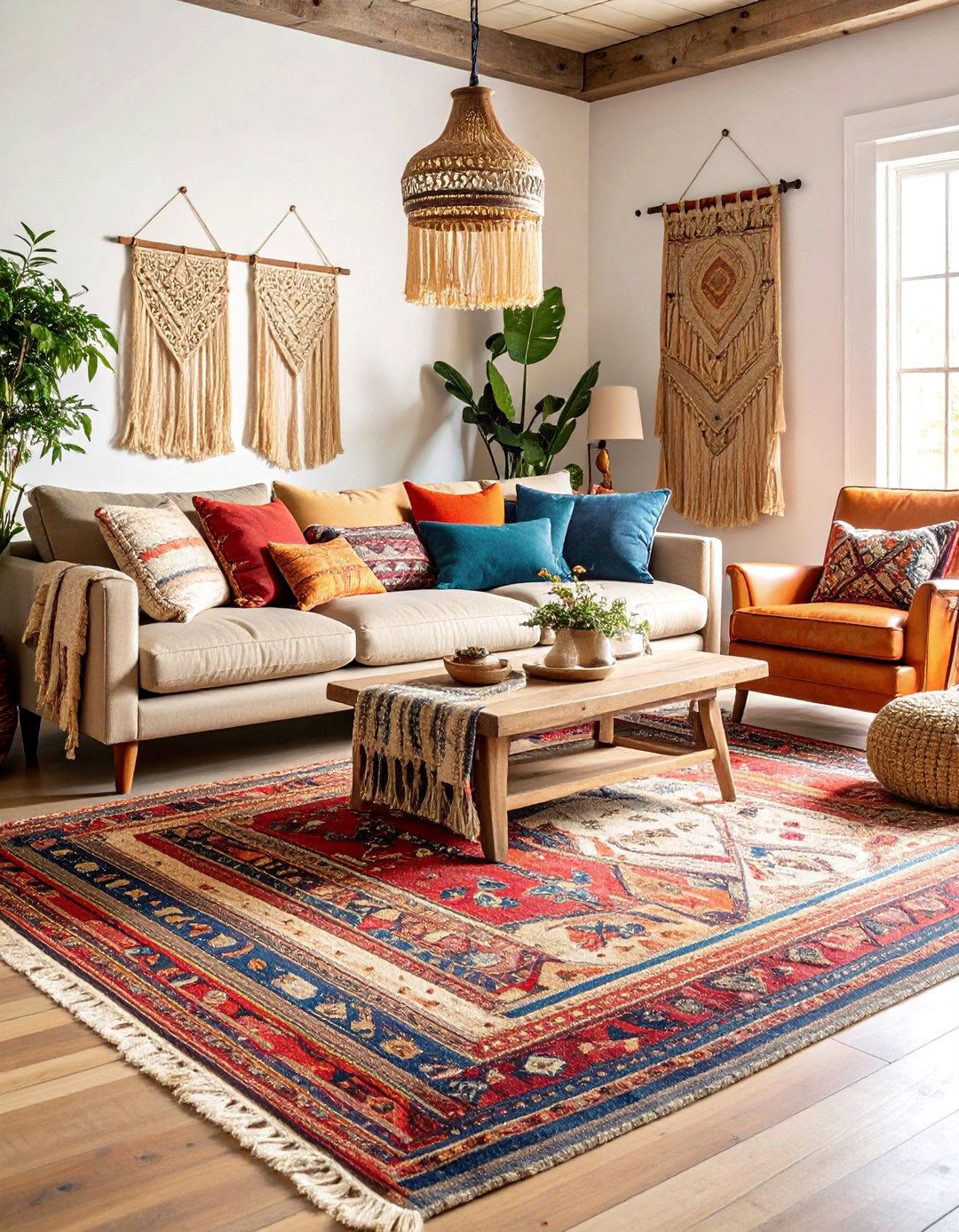 Vintage Rug Layering Living Room Style - 25 Joanna Gaines Living Room Ideas