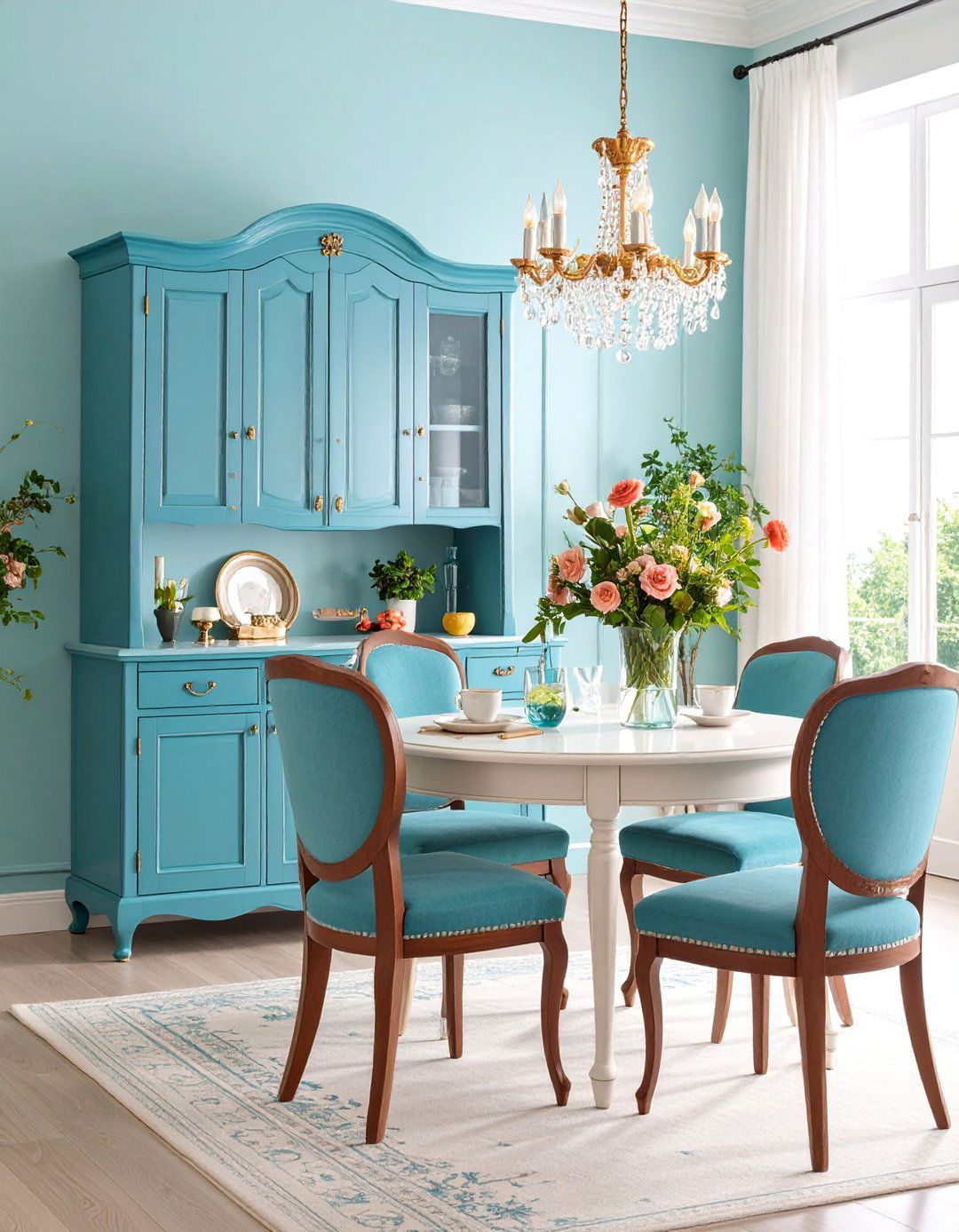 Vintage Secretary Hutch with Drop Down Writing Surface - 25 Dining Room Hutch Ideas