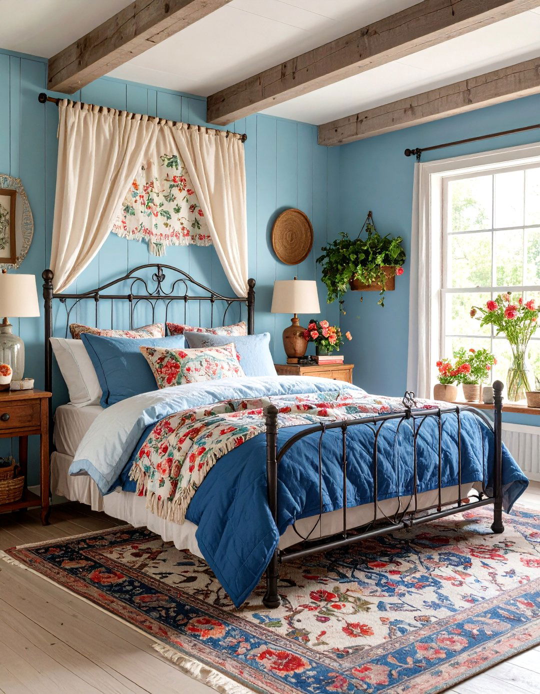 Vintage Sky Blue Cottage Charm - 25 Sky Blue Bedroom Ideas