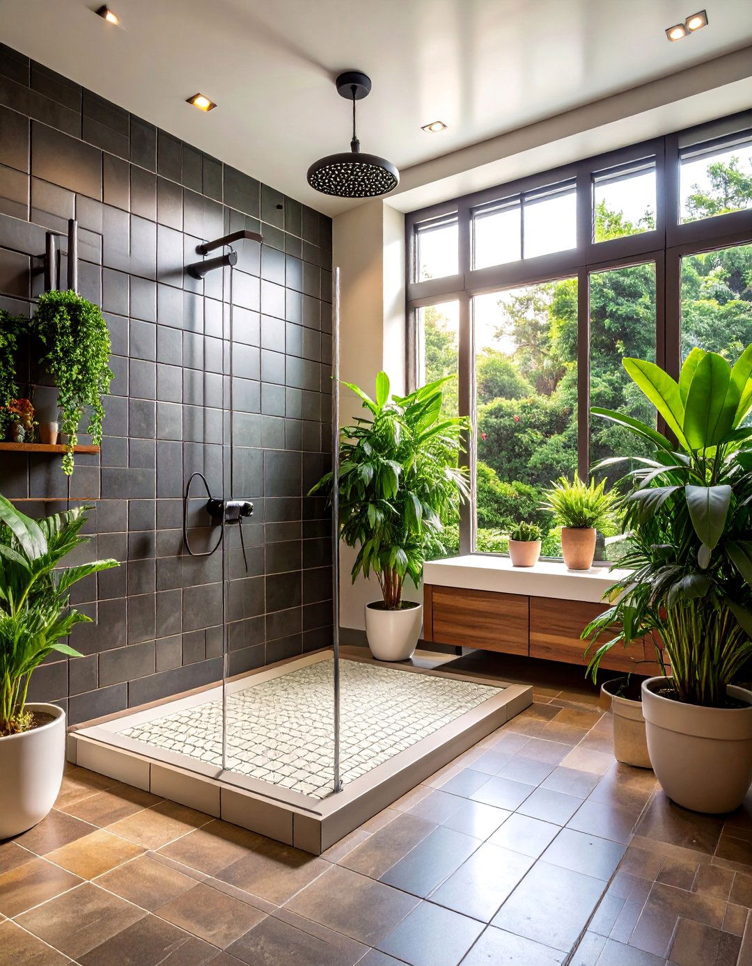 Vintage Subway Tile with Dark Grout Lines - 25 Modern Shower Ideas