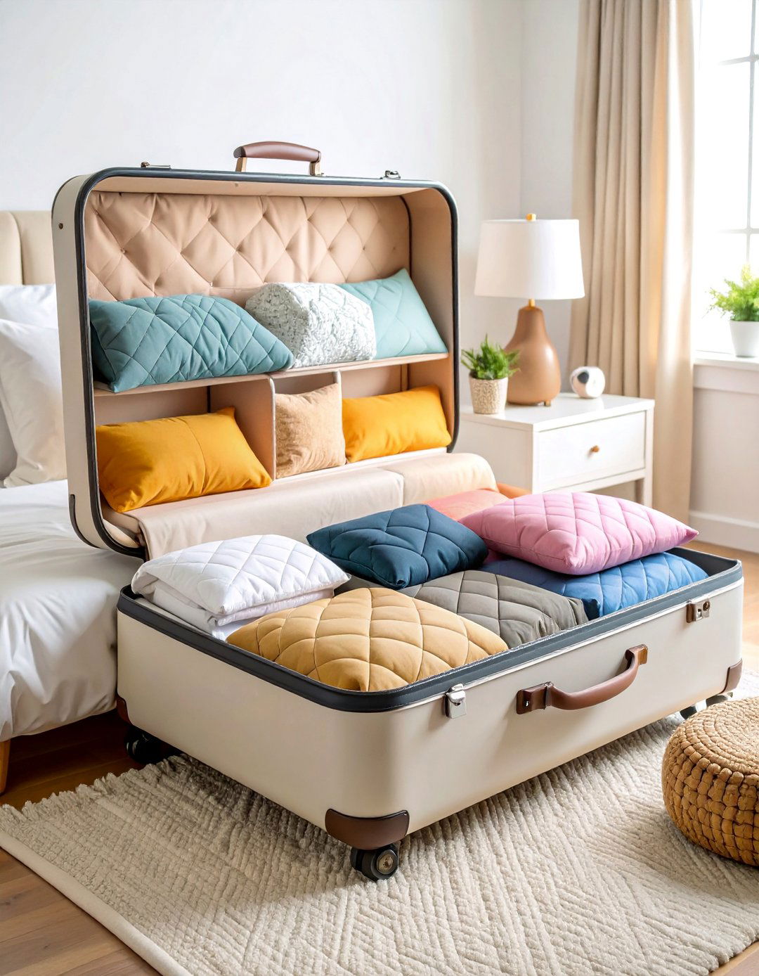 Vintage Suitcase Conversion with Padded Sections - 25 Bra Storage Ideas