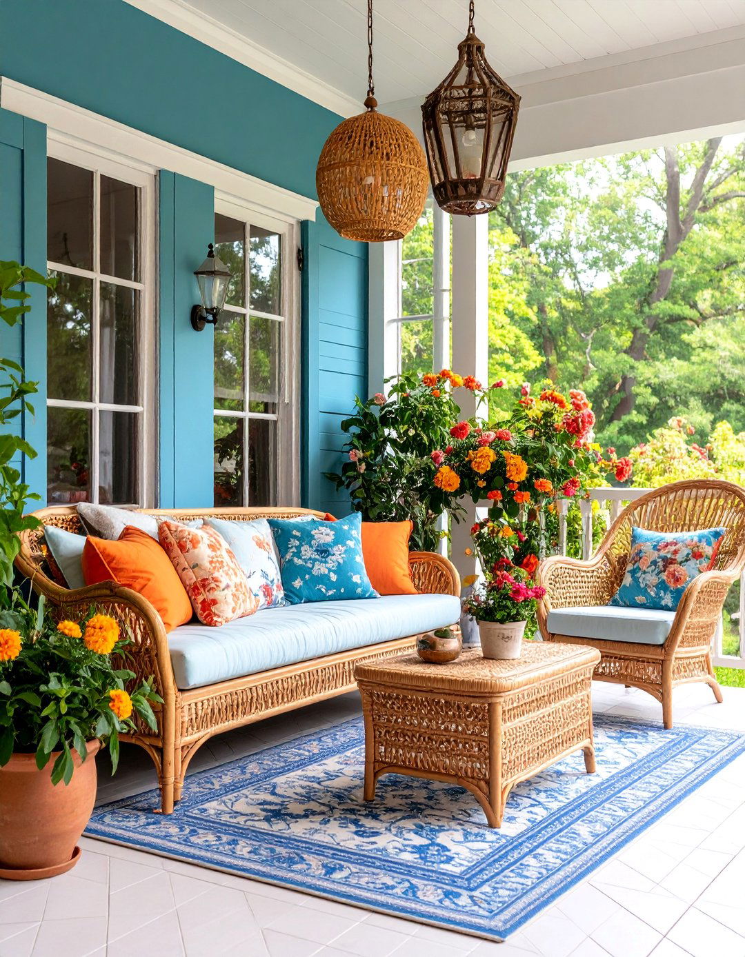 Vintage Sunroom Three Season Porch with Antique Furniture - 25 Three Season Porch Ideas
