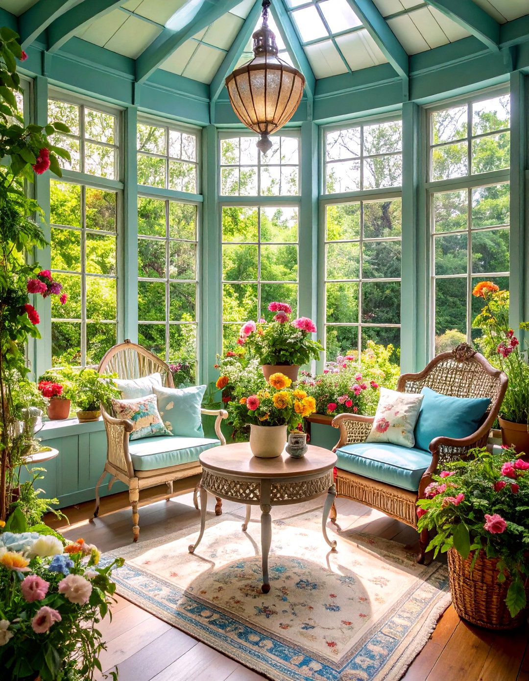 Vintage Sunroom with Antique Furnishings and Nostalgic Charm - 25 Small Sunroom Ideas