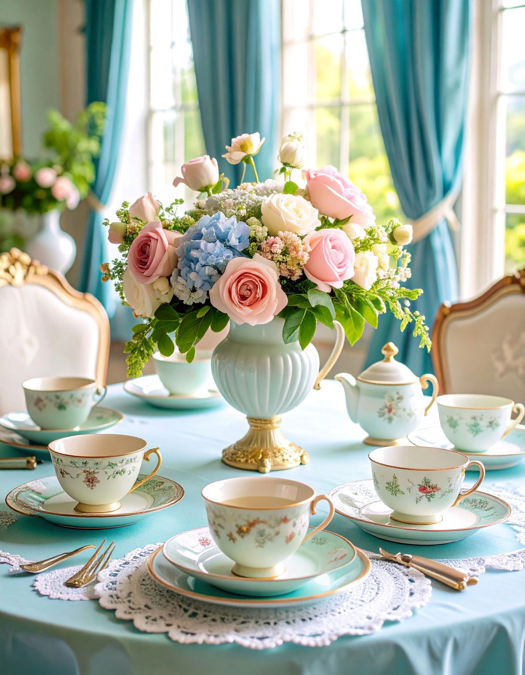 Vintage Tea Party Graduation Centerpiece - 25 Graduation Centerpiece Ideas