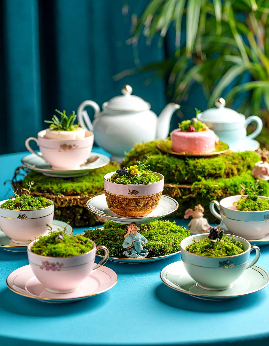 Vintage Teacup Garden Tea Party - 25 Fairy Garden Container Ideas