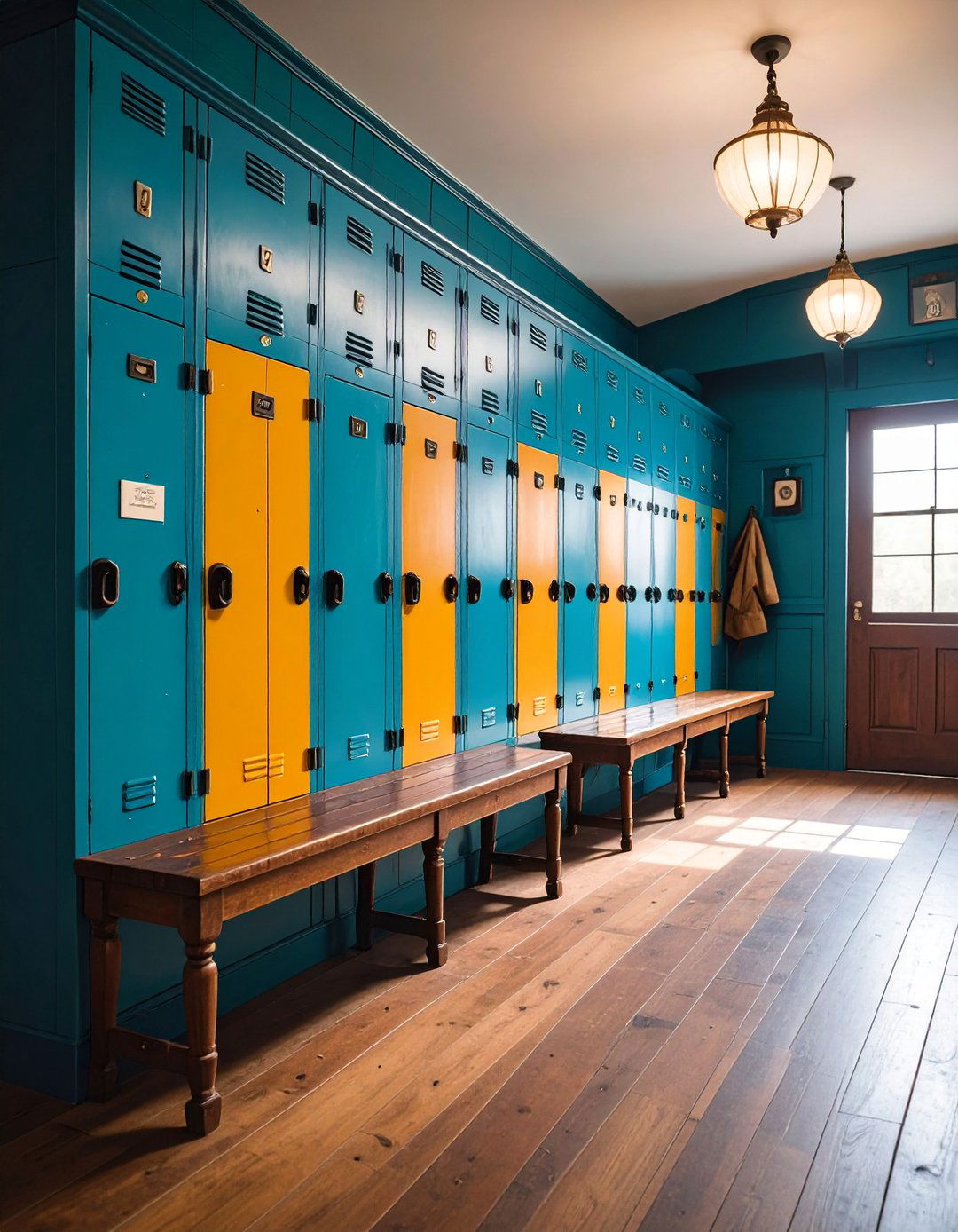 Vintage Train Station Inspired Mudroom - 25 Vintage Decor Ideas