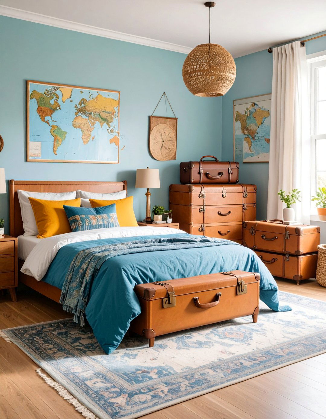 Vintage Travel Trunk Bedroom - 25 Eclectic Bedroom Ideas