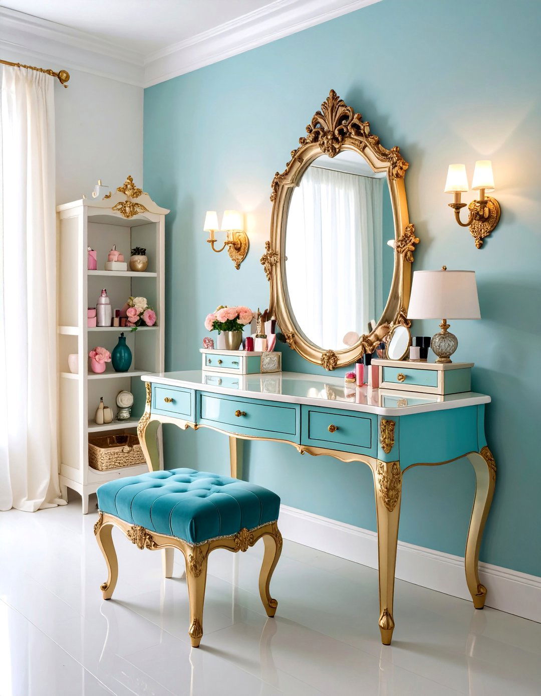 Vintage Vanity and Dressing Area - 25 Bedroom Corner Ideas