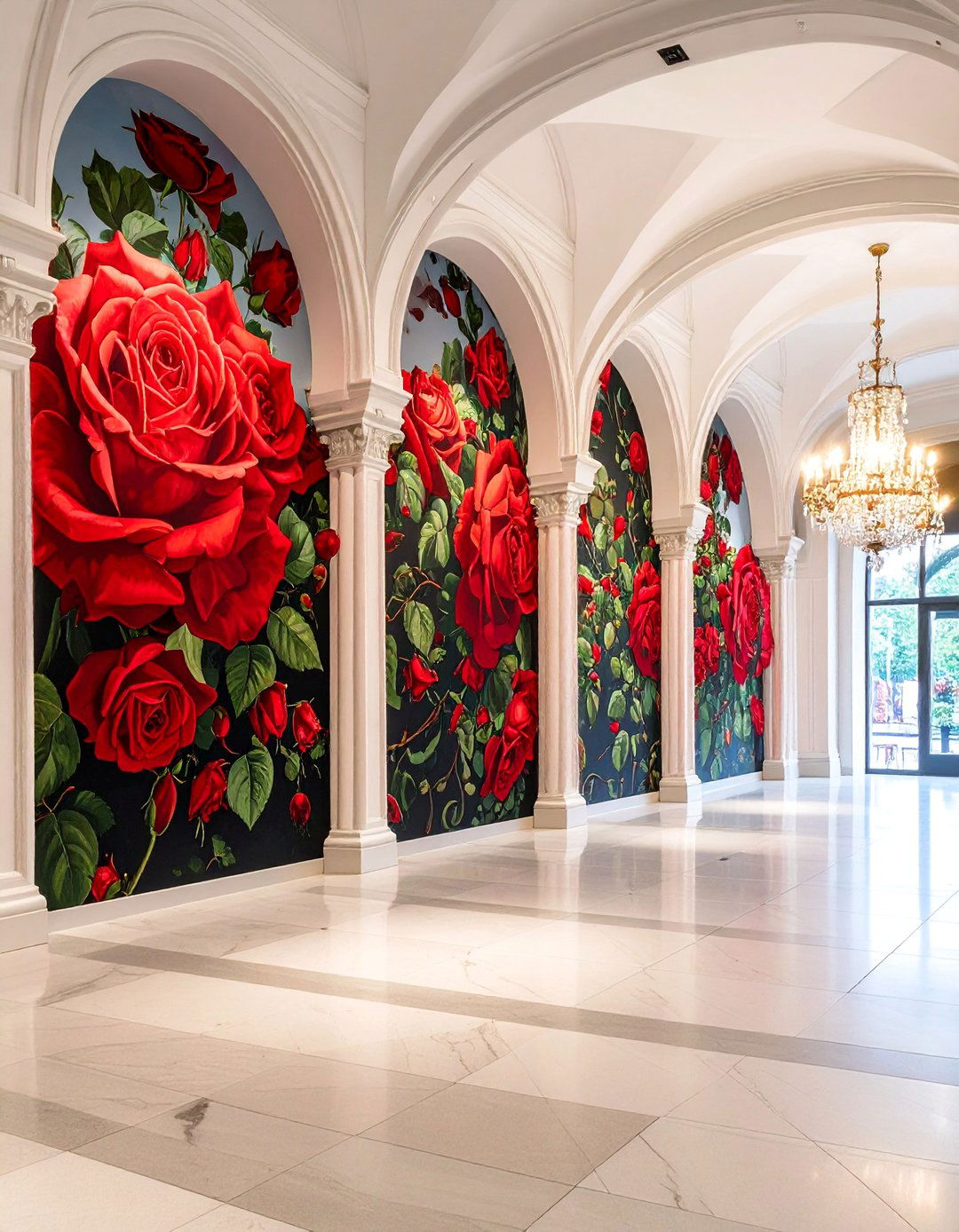 Vintage Victorian Rose Pattern - 25 Flower Murals on Buildings