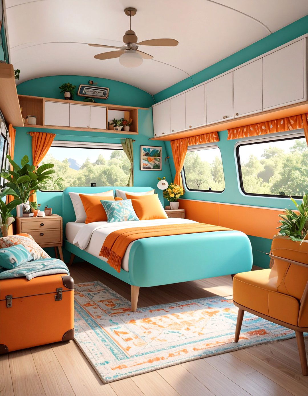 Vintage Volkswagen Van Inspired Room - 25 Hippie Bedroom Ideas
