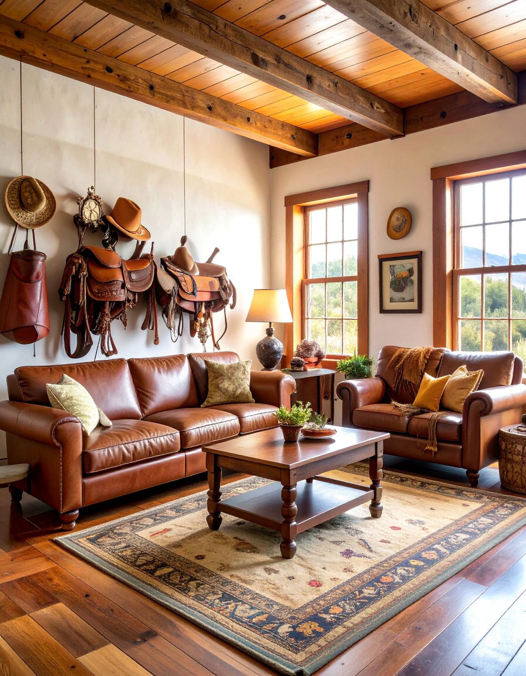 Vintage Western Memorabilia Living Room - 25 Western Living Room Ideas