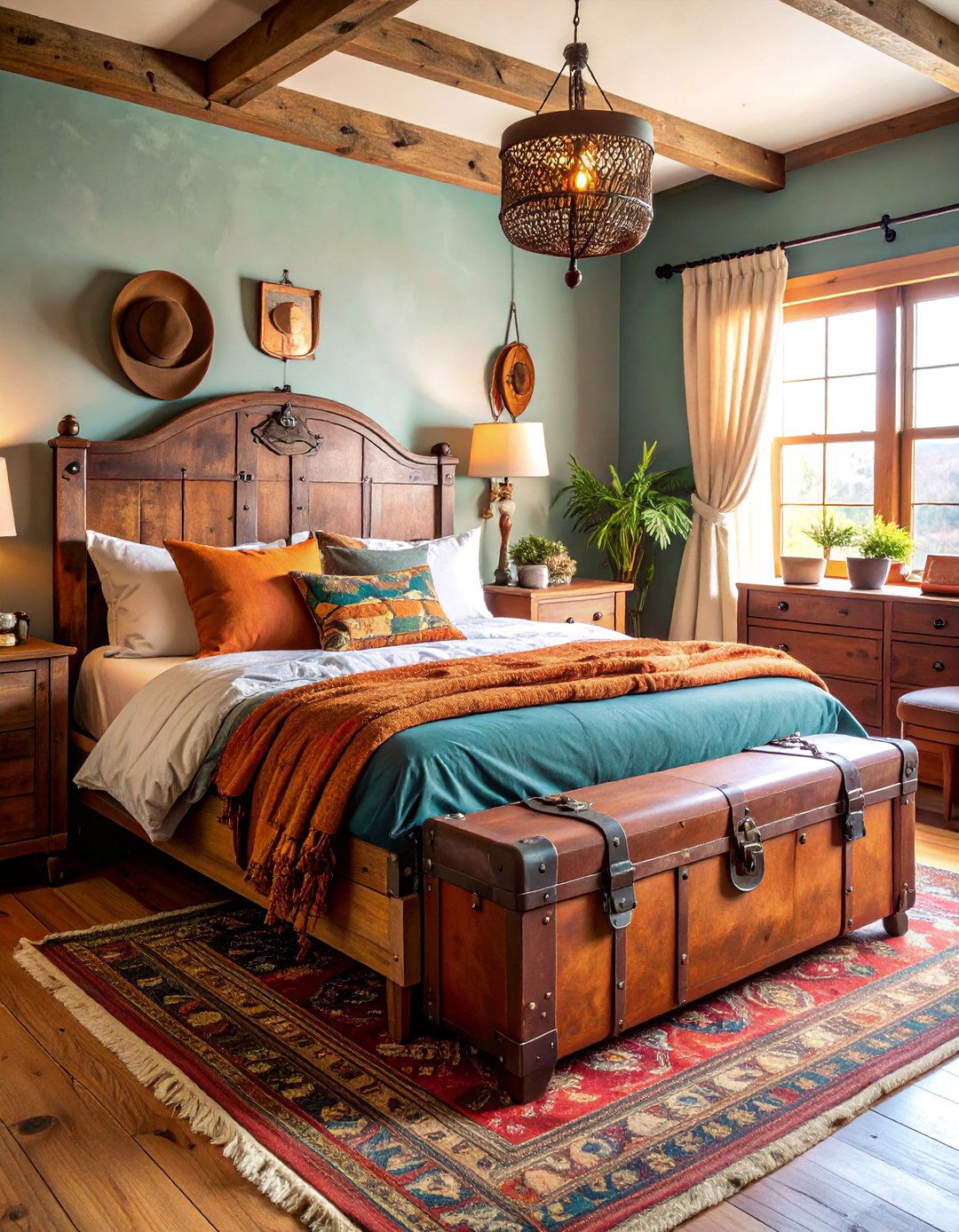 Vintage Western Trunk Bedroom - 25 Western Bedroom Ideas