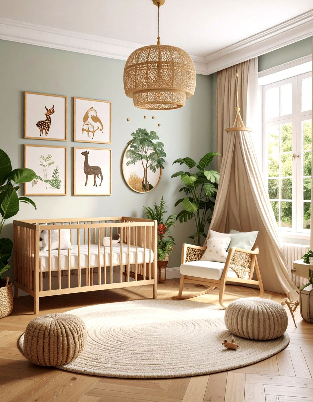 Vintage Woodland Nursery with Antique Animal Illustrations - 25 Woodland Nursery Ideas