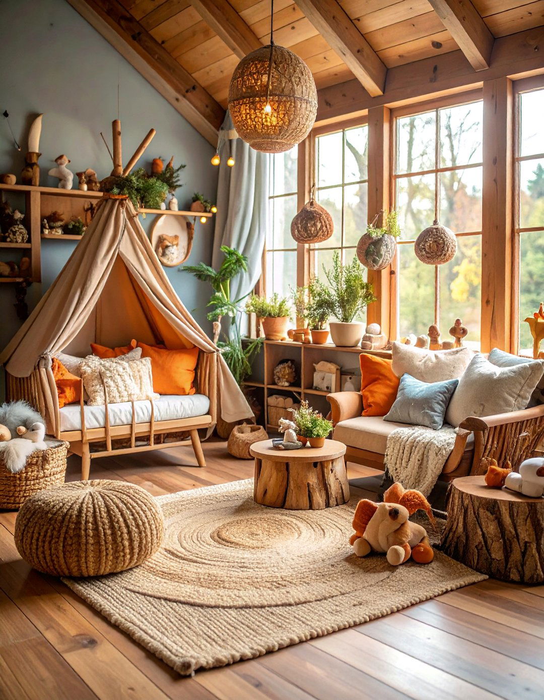 Vintage Woodland Nursery with Forest Themes - 25 Vintage Nursery Ideas