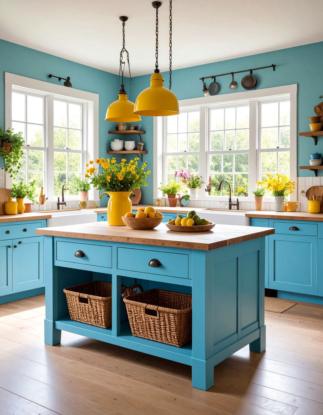 Vintage Workbench Farmhouse Kitchen Island - 25 Farmhouse Kitchen Island Ideas