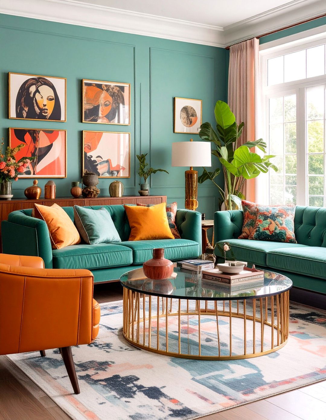 Vintage and Modern Art Mixing - 25 Transitional Living Room Ideas