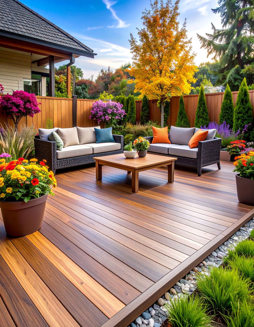 Vinyl Deck Tile Patio with Low Maintenance Convenience - 25 Patio Flooring Ideas