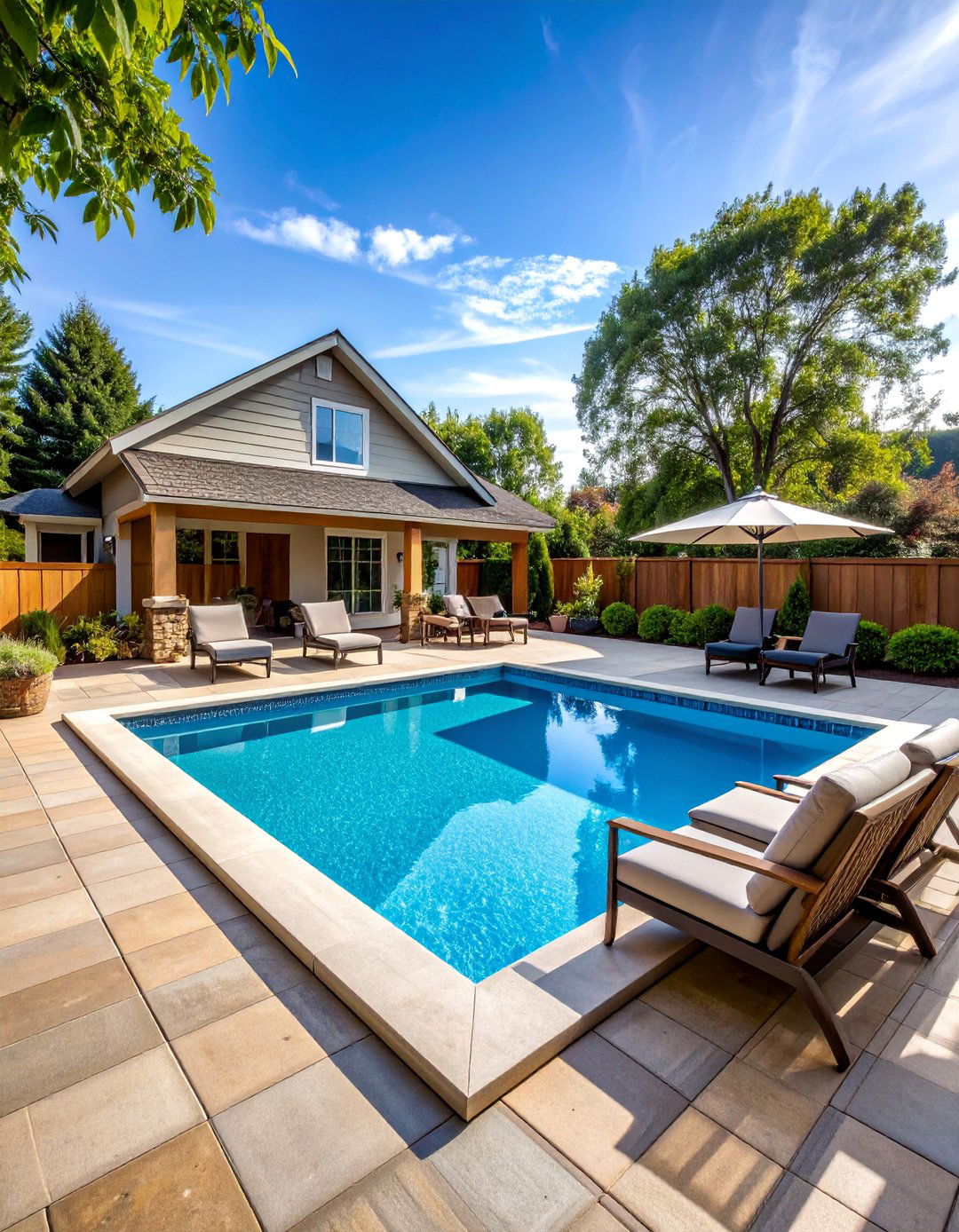 Vinyl Liner Pool with Budget Decking - 25 Backyard Pool Ideas on a Budget